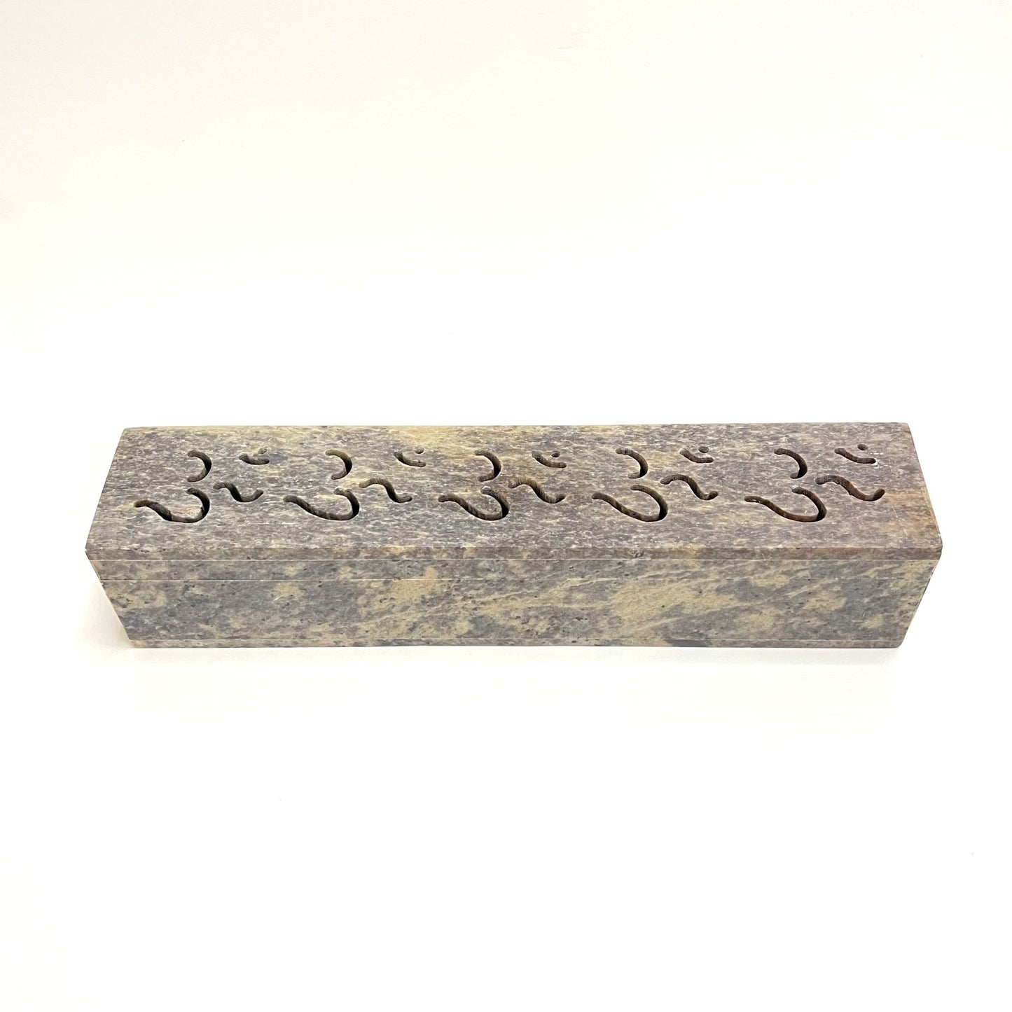 India Om Hand Carved Natural Stone Incense Burner