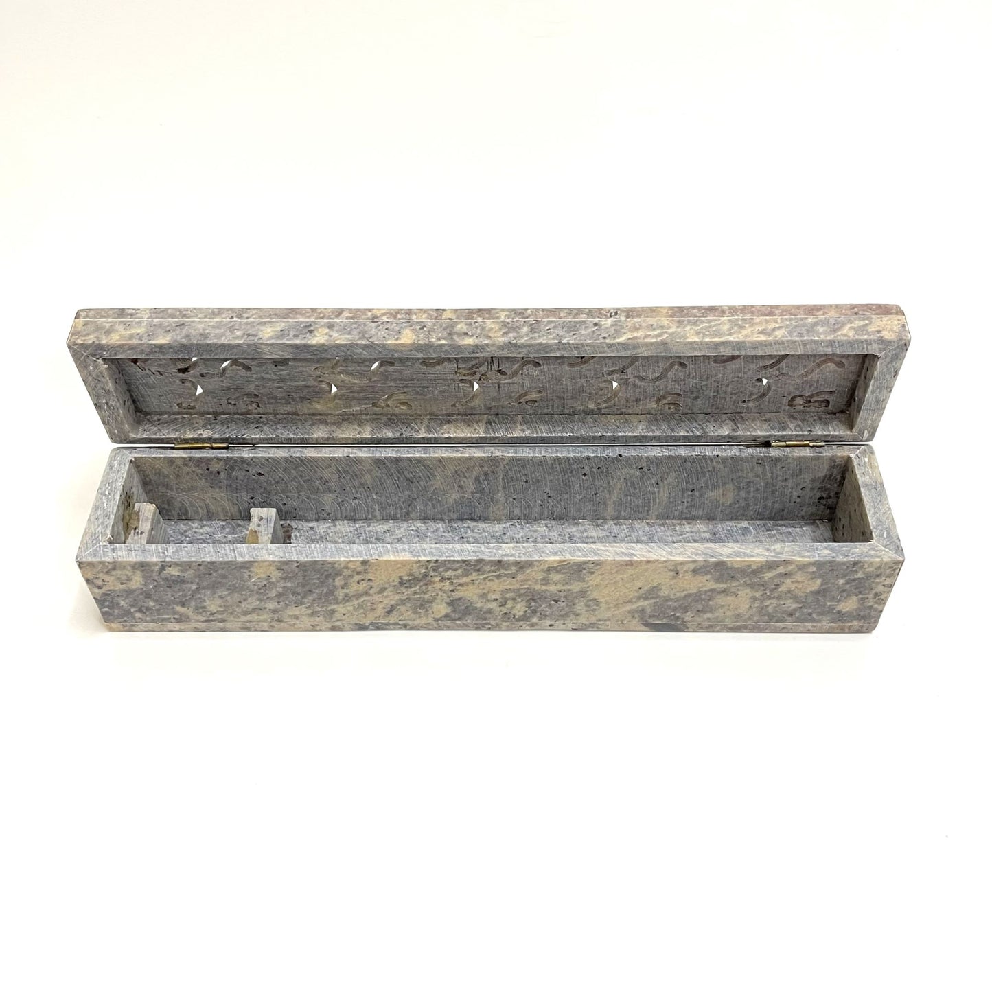 India Om Hand Carved Natural Stone Incense Burner