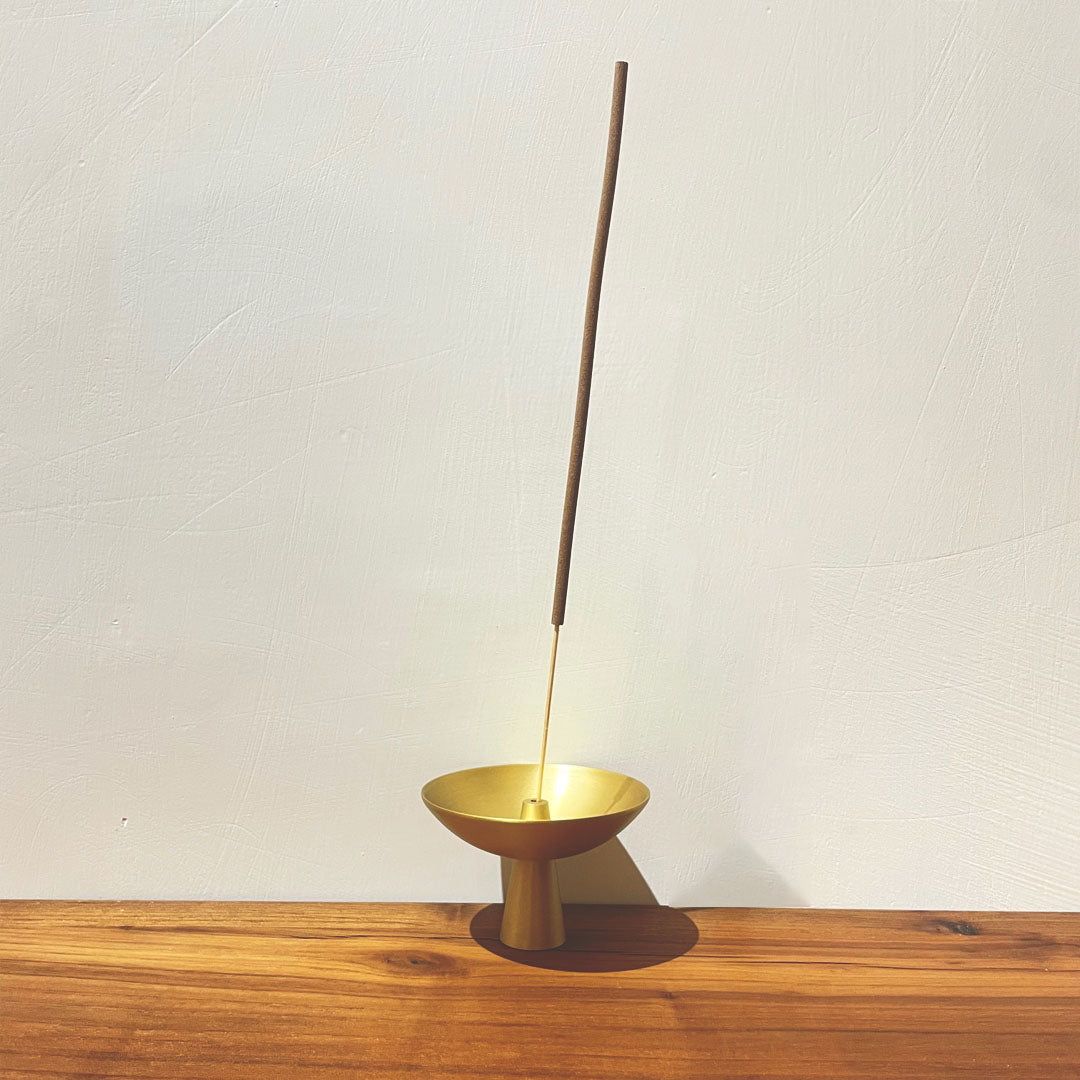 Sacred Elephant Matt Brass Incense Holder