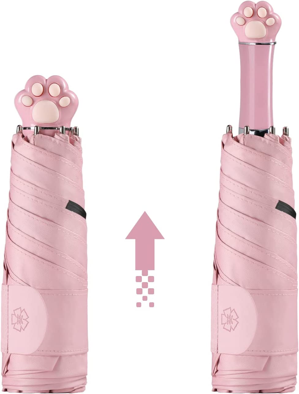 Mamoru Small Umbrella with Cat Paw Handle, 99.99% UV Protection, 5 Colors