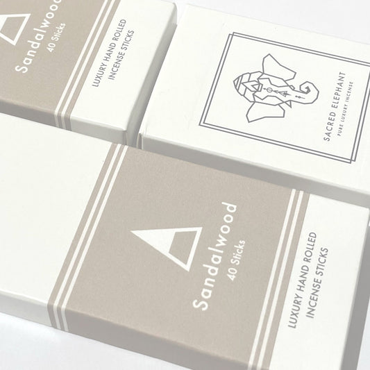 英國 Sacred Elephant Sandalwood 手揉檀香線香 40支