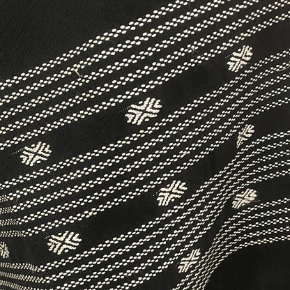 不丹婦女手工織製麻綿黑色大圍巾披肩款 酷款