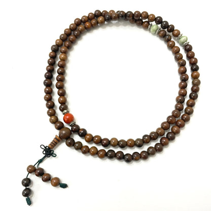 印尼加里曼丹沉香108手串 東陵玉和楠木 8mm