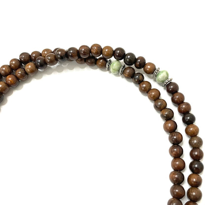 印尼加里曼丹沉香108手串 東陵玉和楠木 8mm