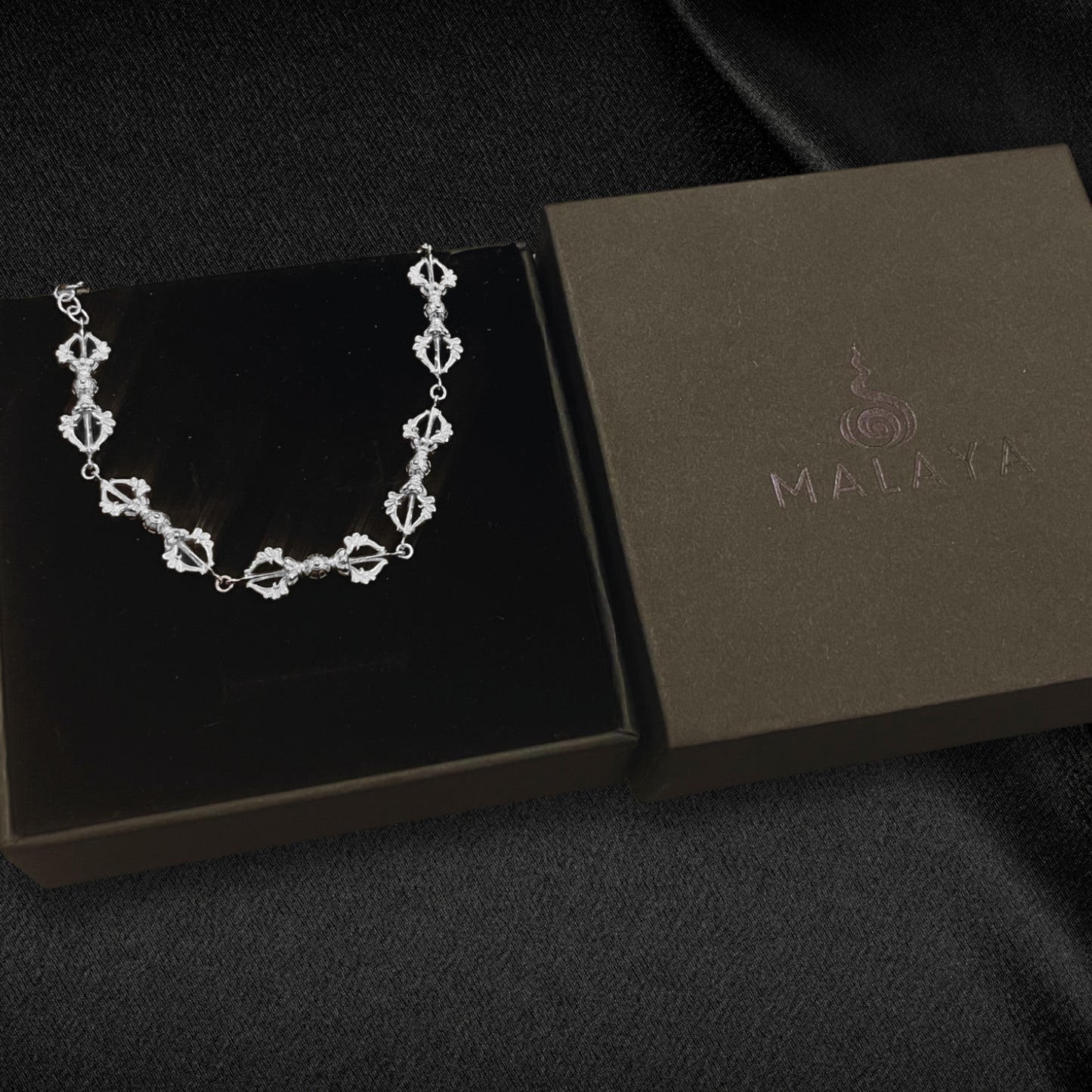 Silver Vajra Chain Bracelet