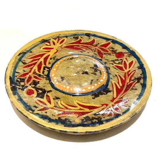 手工彩繪石製香座