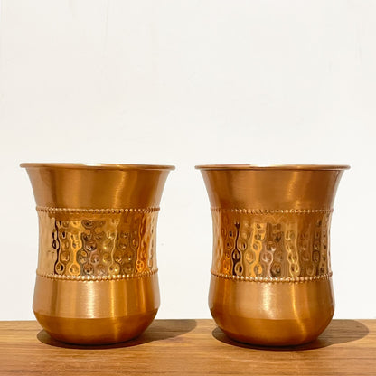 Hammered Copper Glass 300ml | Ayurvedic Purification & Natural Antibacterial Hydration