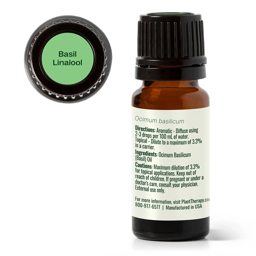 Plant Therapy Basil Linalool Essential Oil 10ml – Sweet & Gentle Basil