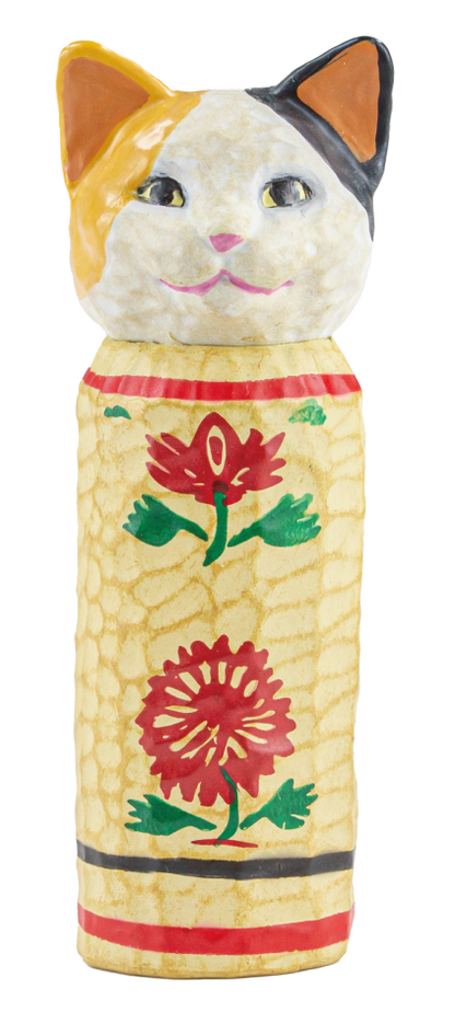 Japan Sakura Hanafusa Woooden Cat Toys