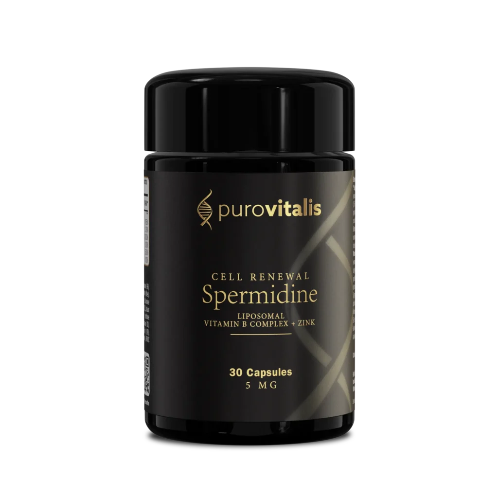 Purovitalis Liposomal Spermidine Capsules | 5mg High-Absorption Cellular Autophagy Anti-Aging Supplement (30 Capsules)