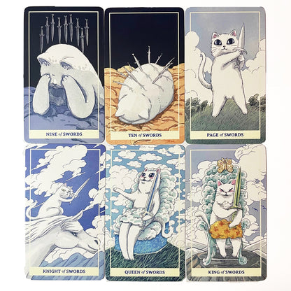 NIMN 白色貓咪塔羅牌 78 張