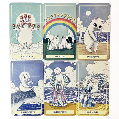 NIMN 白色貓咪塔羅牌 78 張