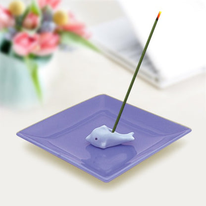 Nippon Kodo Ceramic Dolphin Incense Plate
